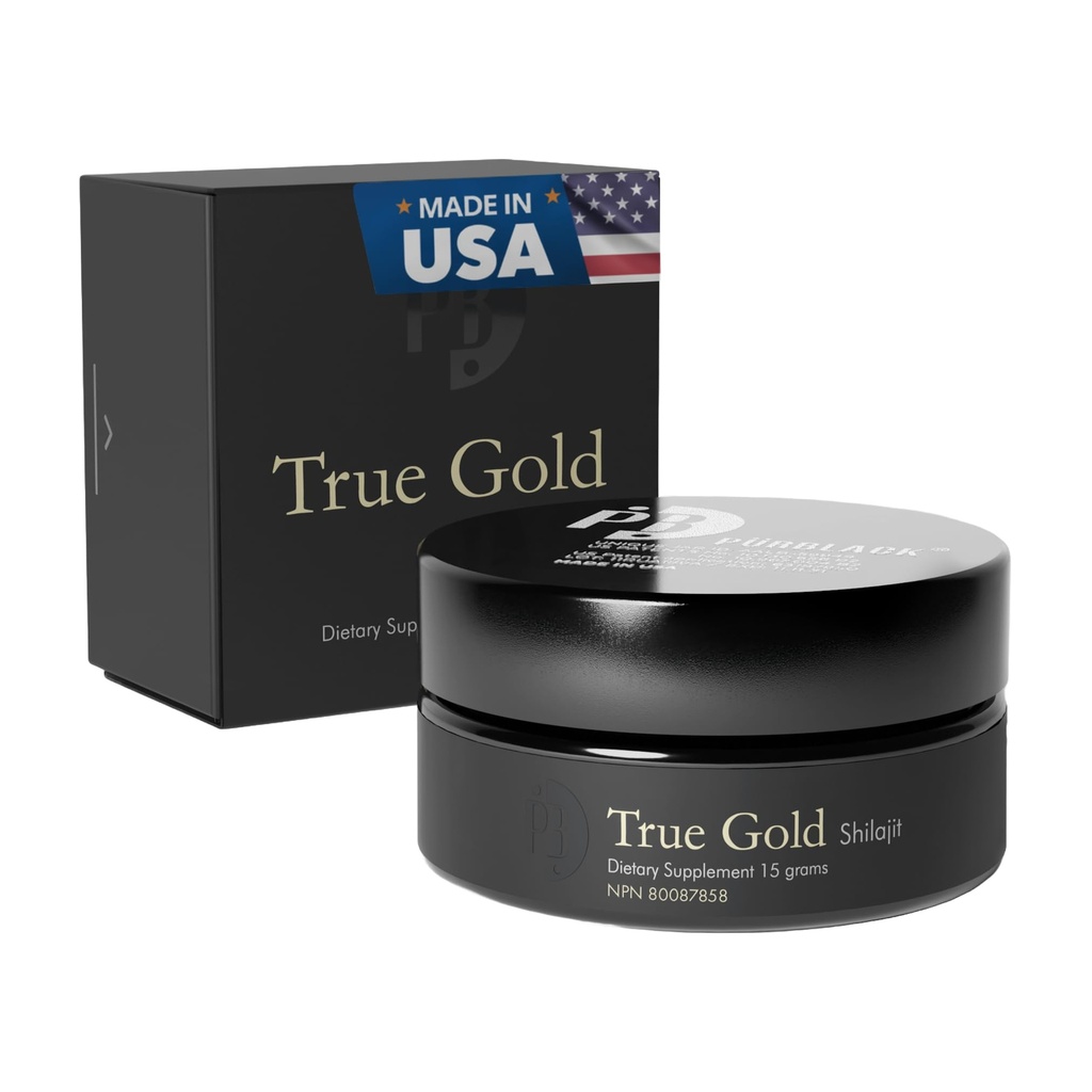 Purblack Natural Himalayan Shilajit Resin - Himalayan and Other Mountain Ranges Gold Infused Shilajit for Men & Women with Over 85+ Trace Minerals for Energy & Immunity | 30 Servings | USA Made