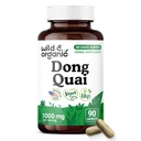 Wild & Organic Dong Quai Capsules 1000 mg - Menopause Supplements for Women - Dong Quai Supplement for Women - 45-Day Supply - Traditional Angelica Sinensis - Non-GMO, Vegan, Gluten-Free - 90 Count