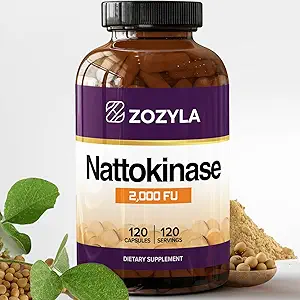 Nattokinase συμπλήρωμα 2.000 FU, 120 κάψουλες - Natto εκχύλισμα για την κανονική ροή του αίματος και την κυκλοφορία - μη ΓΤΟ, χωρίς γλουτένη, Vegan - Made in USA
