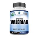 American Standard Supplements Organic Valerian – Vegan, Gluten Free, Non-GMO, 90 Capsules, 90 Servings