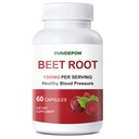 DUUDEPON Organic Beet Root Capsules - 1300mg per Serving - Supports Natural Energy, Endurance - Vegan - 60 Capsules