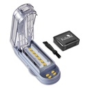 Fullicon Multiple Pill Cutter - Adjustable for Small Pills With Accurate Alignment, Stainless Steel Cutting Blade & Guard, Splitter With Free Brush & Box (Grey)