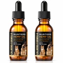 Buster's Cold Pressed Hemp Seed Oil for Dogs and Cats - Melatonin Calming Drops - 2-Pack Natural Pet Hemp Oil - Sleep Support Supplement