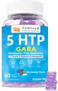 5-HTP GABA Gummies Blend 1700mg, Sugar-free Calm Gummies με L Theanine, Μαγνήσιο, Ashwagandha, Omega-3-6-9, Βιταμίνη D3,B6 για Natural Zzzs, Mood, Brain-Calm, Blueberry Flavor 60Count