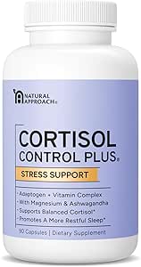 Cortisol Supplement for Women and Men - High Cortisol Manager to Support Relaxation, Calm, Restful Sleep & Detox - Ashwagandha, Magnesium, Rhodiola, Magnolia & More - ΗΠΑ Κατασκευάζονται - 90 κάψουλες