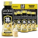 Jocko Mölk 30g Grass Fed Protein Shakes – No Added Sugar Protein Drinks KETO Friendly - Ready to Drink 12 FL Oz (Pack of 12) Banana Cream