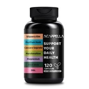 ACAPPELLA Psyllium Husk Capsules with Aloe Vera Capsules Slippery Elm Magnesium Marshmallow Cascara Sagrada DGL Supplement - 120 Count