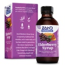 ZAND HERBALS Elderberry Syrup - Wellness Support with Organic Elderberry, Raw Honey, Apple Cider Vinegar, Propolis, Echinacea - Non-GMO, Gluten Free, 60-Day Guarantee, 23 Servings, 4oz