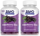 ZAND Elderberry Zinc Immunity Gummies with Vitamin C | Year-Round Immune Support for Children & Adults | 60ct, 30 Serv. (Pack of 2)