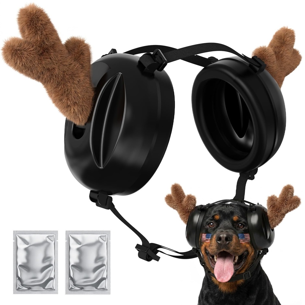 IAD Dog Ear Muffs Noise Protection – Noise Cancelling Dog Ear Muffs for Fireworks, Thunder & Anxiety