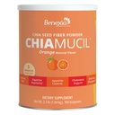 Chiamucil Prebiotic Fiber Supplement Powder – Chia Fiber & Chicory Root (Inulin) for Digestive Health & Appetite Control – Gluten & Sugar Free, Vegan, Non-GMO, Orange - 80 Servings