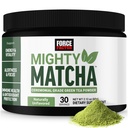 Force Factor Mighty Matcha Powder, Premium Organic Matcha Green Tea Superfood to Support Calm Energy, Focus, Antioxidant Protection & Vitality, Naturally Unflavored, 30 Servings