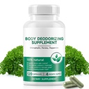 Chlorophyll Capsules 120 Caps, Body Deodorizing Supplement, Body Odor Eliminator, Fresh Breath, Supports Immunity and Digestion