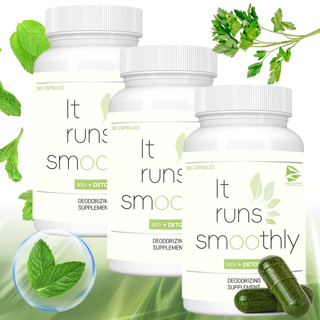 Generic Body Deodorizing Supplement Works, Chlorophyll Capsules for Body Odor, Pills for Body Odor Control, Internal Deodorant, Immune & Digestion Support, Vegan Friendly (3pcs)