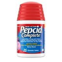 Pepcid Complete Acid Reducer + Antacid for Acid Reflux, 10mg Famotidine, 800mg Calcium Carbonate & 165mg Magnesium Hydroxide per Heartburn Medicine Tablet, Antacid Chews, Berry, 25 ct