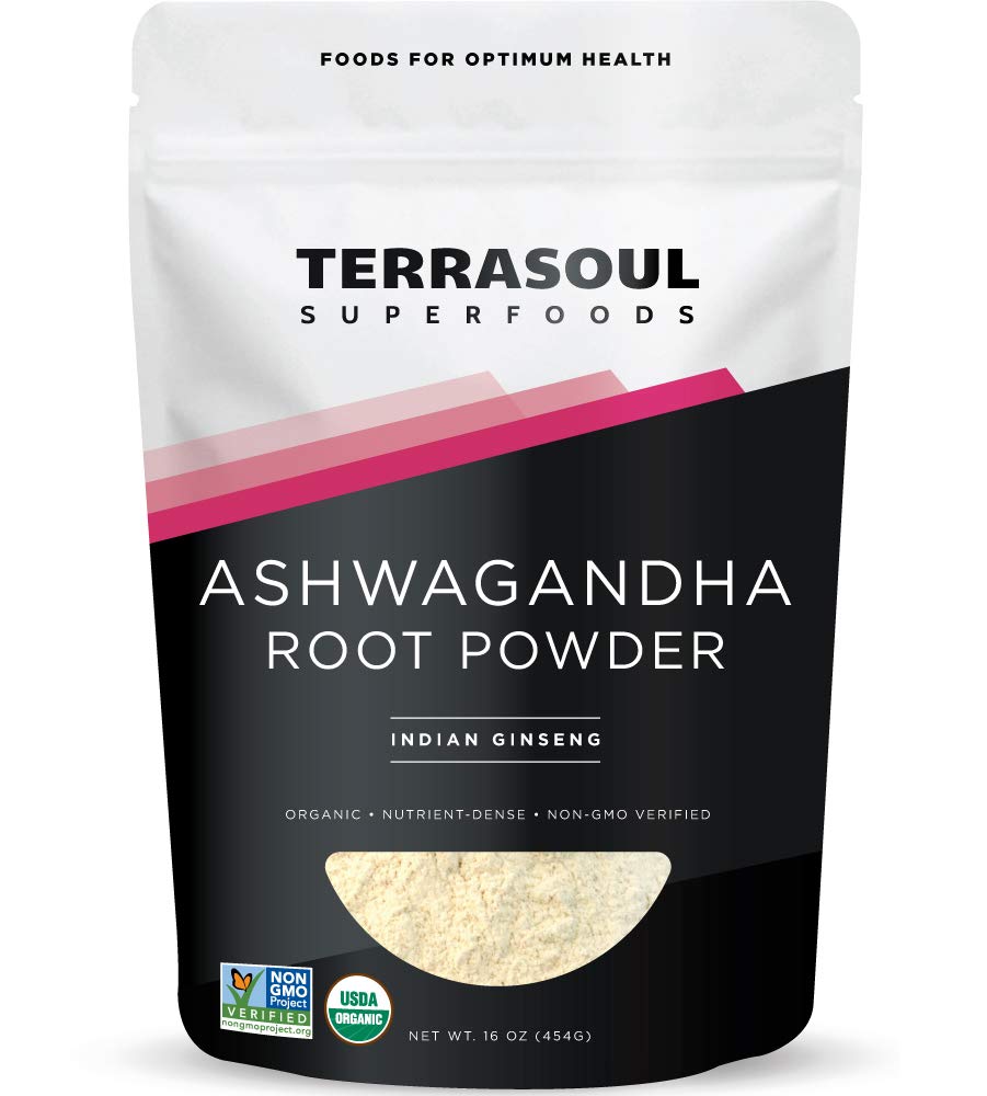 Terrasoul Superfoods Organic Ashwagandha Root Powder, 1 Lb - Στρες Adaptogen 