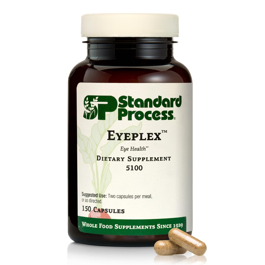 Standard Process Inc. Iplex - Whole Food Vascular Supplement, Eye Health and Eye Support with Shiitake Mushroom, Phosphoric Acid, Rice Bran, Organic Carrot, Arrowroot Flour, Alfalfa - 150 Capsules