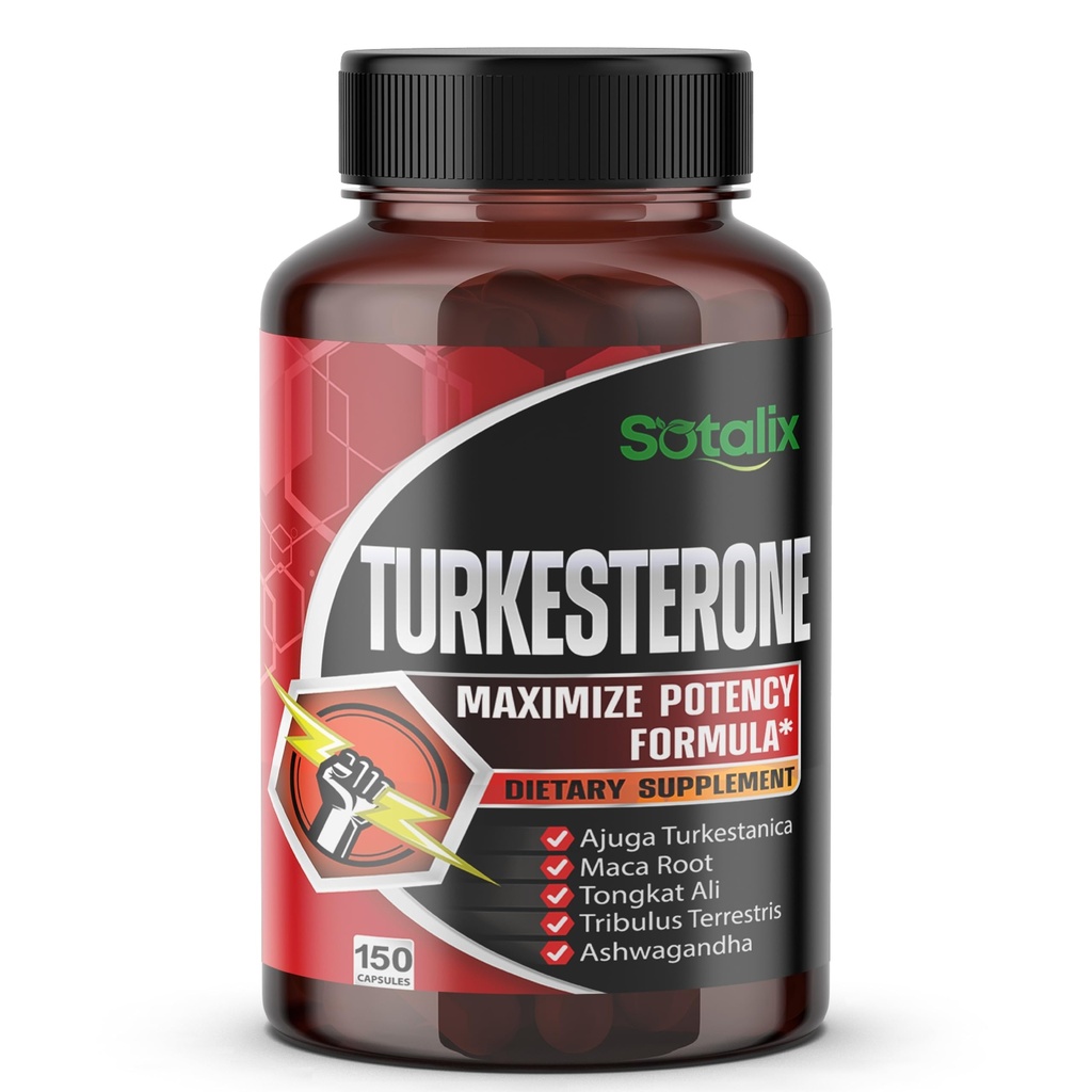 Ultra Turkesterone Ajuga Turkestanica Standardized 20% Turkesterone High Potency with Maca Root Tribulus Terrestris - Υποστήριξη για την ενεργειακή ανάπτυξη των μυών