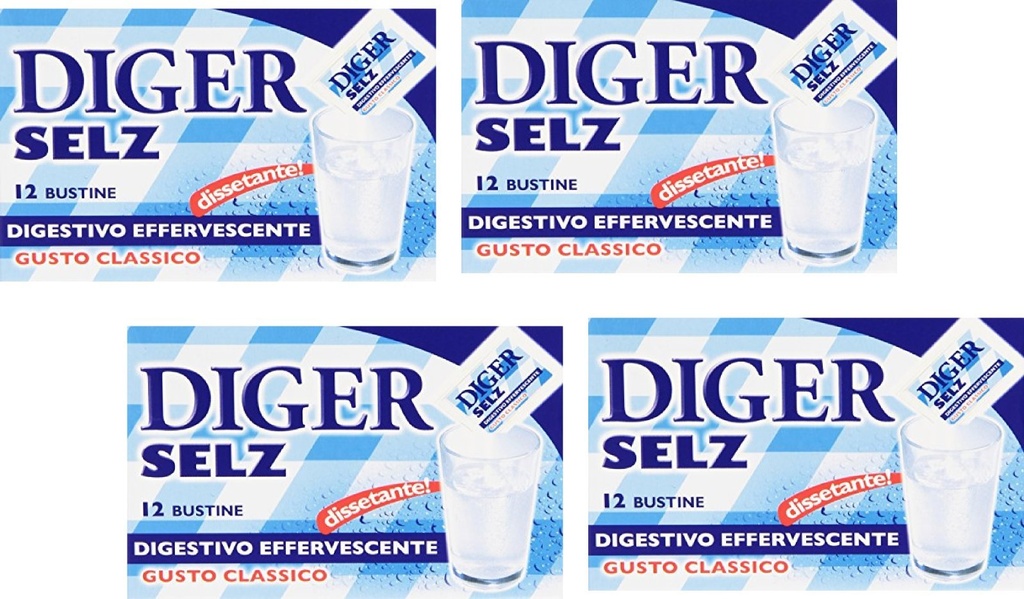 Effervescent Antacid Powder, Classic Taste * 48 Sachets, 3.5 Grams Each * [ Italian Import ]