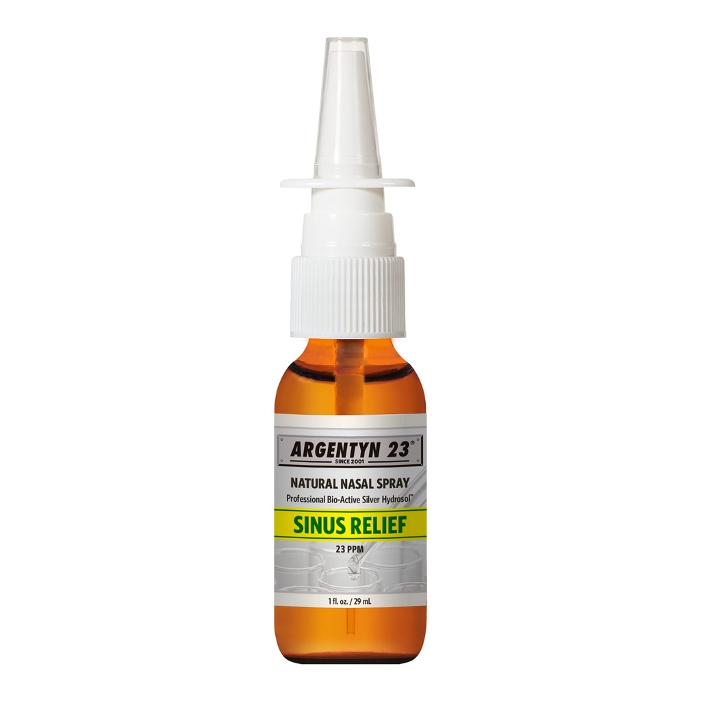 Argentyn 23 Sinus Relief Natural Nasal Spray - Colloidal Silver Nasal Spray, Bio Active Nose Mist for Sinus Support and Immune Support, Adults and Kids, 23 ppm - 1 fl oz (30mL)