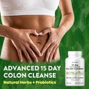 15 ημέρες Advanced Colon Cleanse, Probiotics & Natural Herbs, υποστηρίζει Detox & Gut Flora για γυναίκες & άνδρες, με Cascara Sagrada, Psyllium Husk & Senna Leaf, 30 κάψουλες 1-2 καθημερινή 