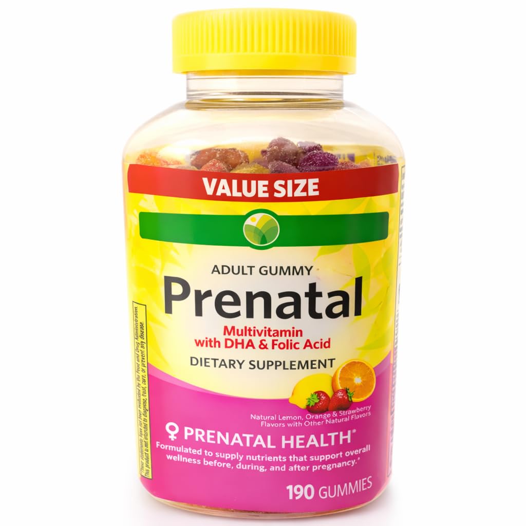 KP+ Prenatal Multivitamin Adult Gummy with DHA & Folic Acid | Prenatal Health | Supports Wellness Before, During & After Pregnancy | 190 Gummies