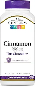 Κανέλα Plus Chromium Vegetarian Κάψουλες, 120 Count (Pack of 2) (3)