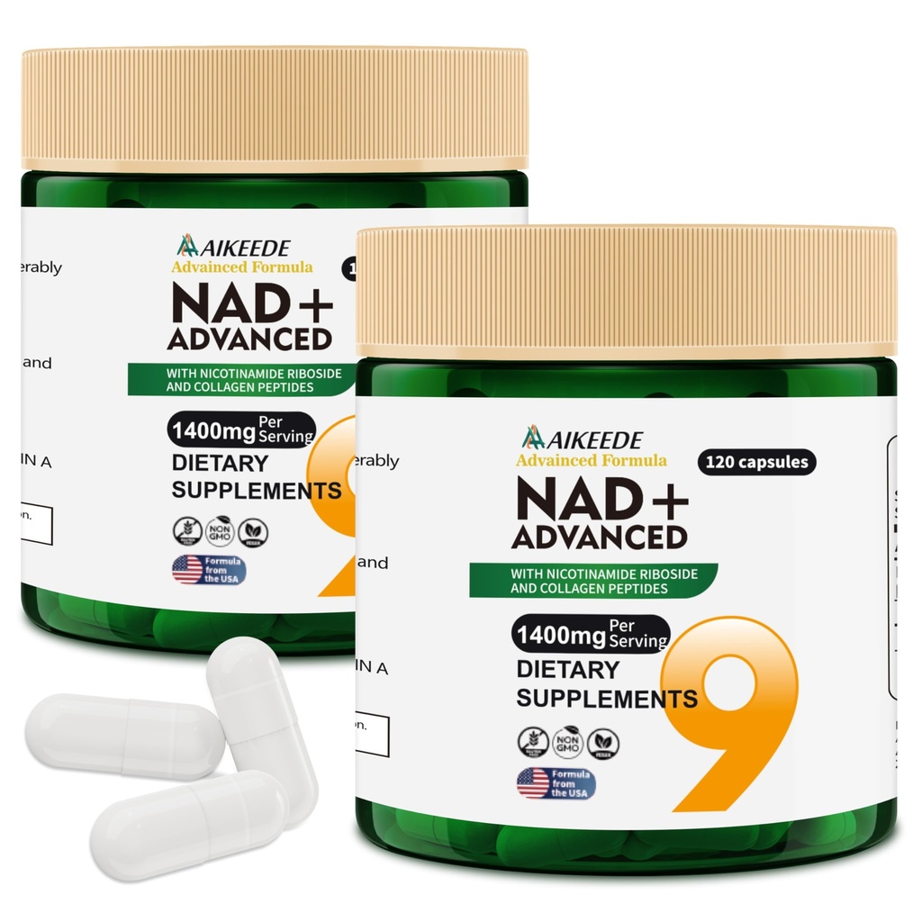 NAD Supplements,Liposomal NAD+ with Resveratrol,1400mg Per Serving,120 Capsules,Supplements for Anti-Aging,Skin Repair,Fatigue Relief,Immunity Enhancement and Antioxidant