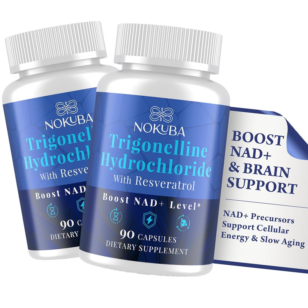 NMNH Strengthen Alternative with Trigonelline HCL 500mg & Resveratrol 100mg | NAD Supplement for Women & Men | Plant Extraction NAD+ Precursors for Energy Boost & Healthy Aging | 180 Capsules