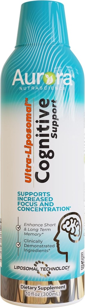 Aurora Nutrascience Υπερ-Liposomal Μαγνήσιο L-Θρεονικό για Γνωστική Υποστήριξη και Αυξημένη Εστίαση και Συγκέντρωση, Σταφύλι, 30 Υπηρεσίες, 10 fl oz