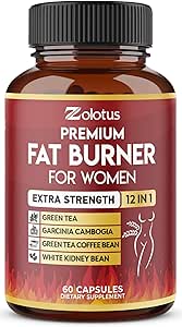 Premium Weight Loss Pills for Women, The Best Fat Burners for Women and Men, Energy Pills, High Potency with Green Tea Extract 98%, 2 Months Supply