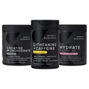 Sports Research® Pre Workout Pack - Creatine Monohydrate 10.58 oz + L-Theanine 200mg with Caffeine + Hydrate Electrolytes Raspberry Lemonade