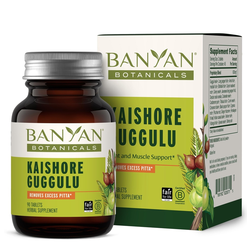 Banyan Botanicals Kaishore Guggulu – Organic Joint Support Supplement – Traditional Blend that Supports Healthy Joints, Muscles, and Connective Tissue* – 90 tablets – Non-GMO Sustainably Sourced Vegan