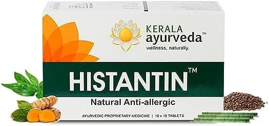 Generic Pub Histantin Tablet | Anti-Allergic Ayurvedic Tablet| Non-Drowsy Formula| for Seasonal, Dietary, and Respiratory Allergies| with Amla, Turmeric, and Guduchi| 100 Tablets