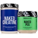 NAKED Vanilla Pea Protein Isolate 1LB Pure Micronized Creatine Monohydrate 1,000g (200 Servings) – Vegan; Bulk; Non-GMO; Gluten Free; Soy Free
