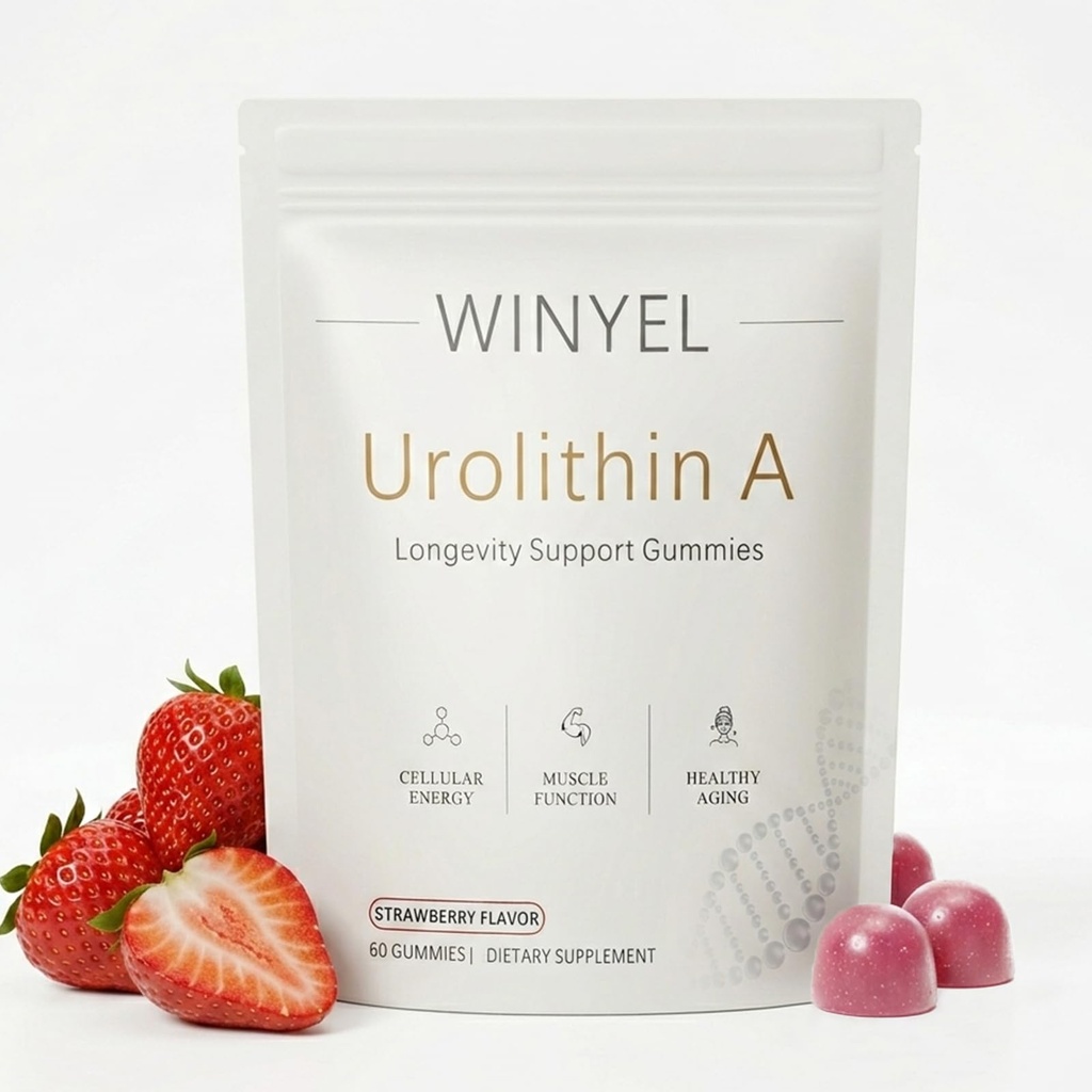 Urolithin A Supplement Gummies 500mg with Trans-Resveratrol, CoQ10 Mitochondrial & Cellular Energy Support for Healthy Aging, Muscle Strength & Longevity Vegan, Non-GMO, 60 Count