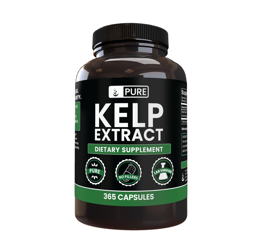 Pure Original Ingredients Kelp Extract (365 Capsules) No Magnesium Or Rice Fillers, Always Pure, Lab Verified