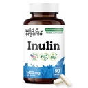 Wild & Organic Inulin Capsules 1400 mg - Digestive & Gut Support - Chicory Root Inulin Powder Supplement with Prebiotic Fiber - Vegan, No Fillers, Non-GMO - 90 Count