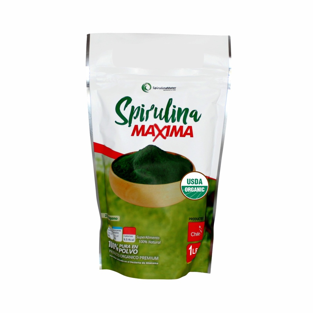Organic Spirulina Powder 1 lb (16 oz) USDA Organic Blue Green Algae Superfood, Plant Based Protein + Chlorophyll, Vegan Non-GMO Gluten-Free, Smoothies & Juices, Atacama Desert Grown