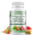 GREENPEOPLE Berberine Supplement with Ceylon Cinnamon - 120 Count Berberine 1500mg Activates AMPK & GLP-1 Berberina HCL with Bitter Melon & Natural Herbs for Immune Support/Energy