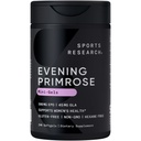 Sports Research Evening Primrose Oil (500mg) Cold-Pressed with No fillers or Artificial Ingredients, Non-GMO Tested - Gluten & Soy Free (240 Liquid Softgels)