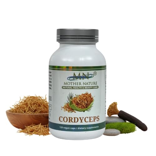 Mother Nature Cordyceps (Ophiocordyceps sinensis) Mushroom Supplement - 1000mg - 120 Vegan Pullulan Capsules - Made in USA