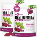 Super Beetroot Gummies, 8 in 1 Beet Root 4,000mg with Grape Seed Extract & CoQ10, Sugar Free - 90 Count (2)