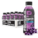 Protein2o 2-in-1 Clear Whey Protein & Electrolyte Beverage, 15g Protein, Gluten-Free, 16.9 fl oz Bottles (12 Count), Grape