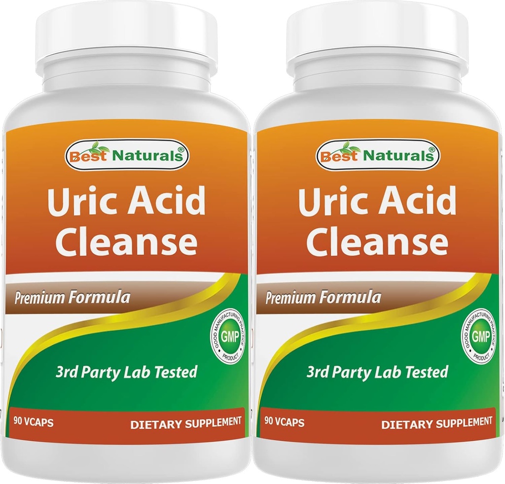 Best Naturals Uric Acid Cleanse Βιταμίνες για άνδρες και γυναίκες - 90 κάψουλες Veggie (90 Count (Pack of 2))
