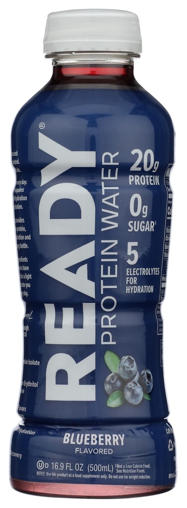 Protein Water, Blueberry, Blue, 16.9 Fluid Ounce