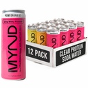 MYND Sparkling Protein Water, Clear Protein Drink - 20g Whey Protein Isolate Per Can, 12 Pack - Lactose Free, Gluten Free, No Added Sugar - Ready-to-Drink Carbonated Protein Drinks - Variety Pack