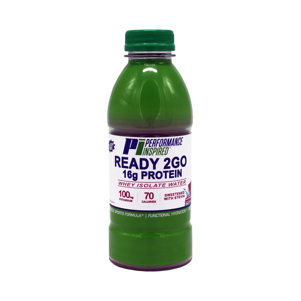 Performance Inspired Nutrition Ready 2Go Protein - Gluten Free - 16.9 fl oz - Protein Water - 6 count case - Watermelon BLAST