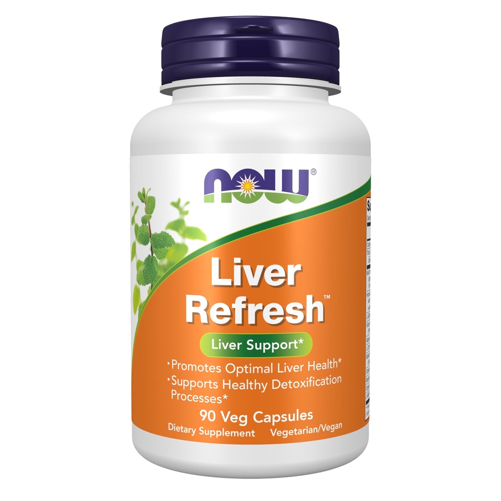 NOW Foods Supplements, Liver Refresh™ with Milk Thistle Extract and unique Herb-Enzyme blend, 90 Veg Capsules