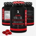 Antarctic Krill Oil Omega-3 – High-Absorption Phospholipid Omega 3 with EPA, DHA & Astaxanthin – Burp-Less, No Fishy Aftertaste – 90 Softgels, 90 Servings – Premium Krill Oil Supplement